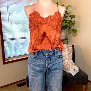 Free people, lace/silk bodysuit